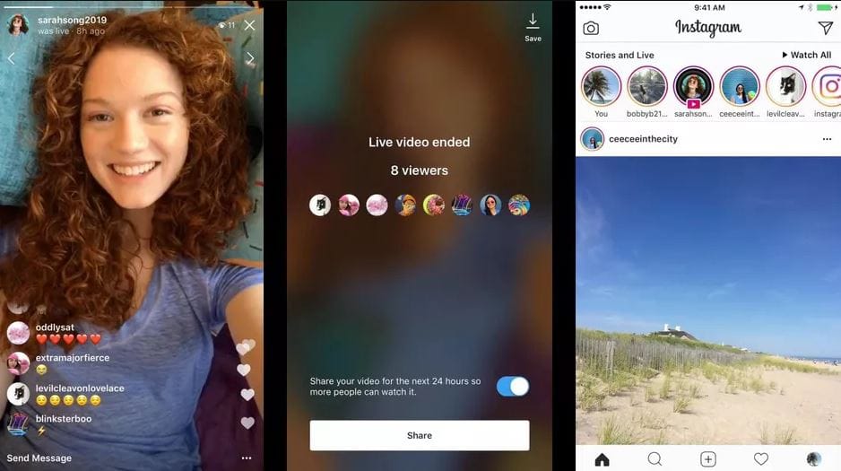 پس از اتمام لایو آن را حتما ذخیره کنید